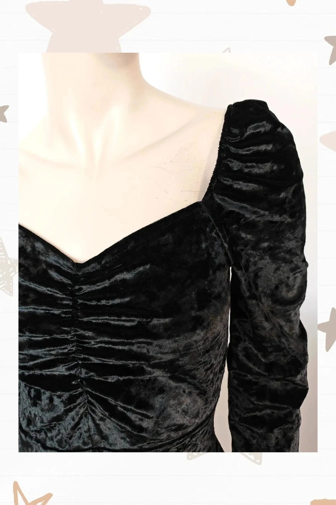 Vestido preto de veludo Dorothy Perkins – photo 2